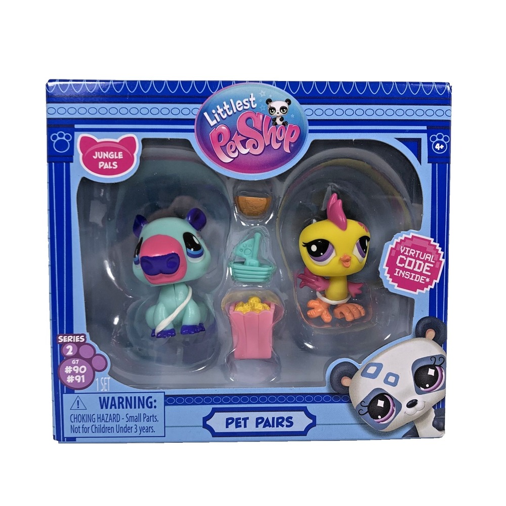 Littlest Pet Shop Pet Pairs Series 2 - Capybara #90 and Parakeet #91 Jungle Pals